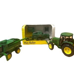 John Deere Lot Tractor, Hay Baler Combine Set